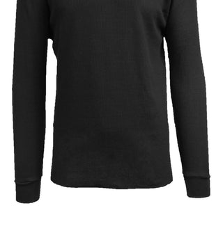 Galaxy By Harvic Men's Waffle Knit Thermal Shirt Black Size X-Large