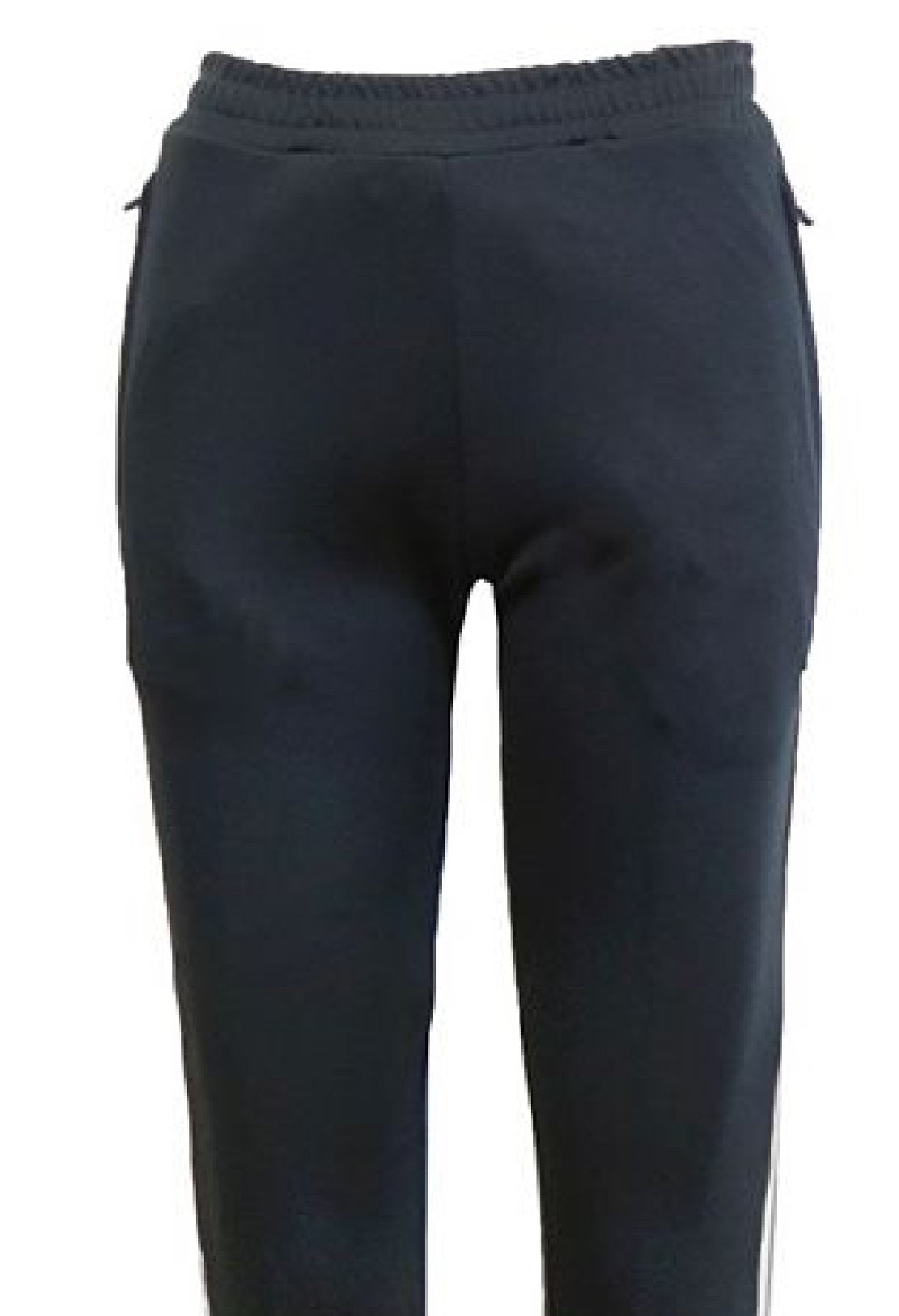 Galaxy By Harvic Women's Striped Track Joggers Gray Size X-Large