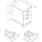 File Cabinet, Rolling Mobile Storage Drawers, Contemporary Office Cabinet