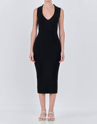 Endless Rose - Sleeveless Rib Midi Dress