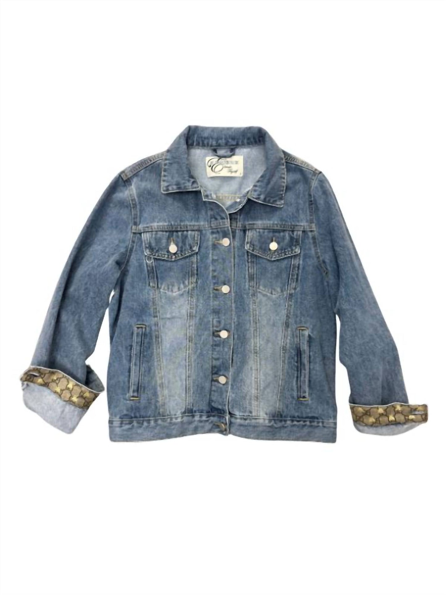 Elevazione Elevate Thyself - Women's Gucci Floral Silk Scarf Denim Jacket