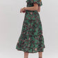 Entro - Floral Tiered Midi Dress