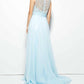 Mac Duggal - Rhinestone Ball Gown with Side Slit