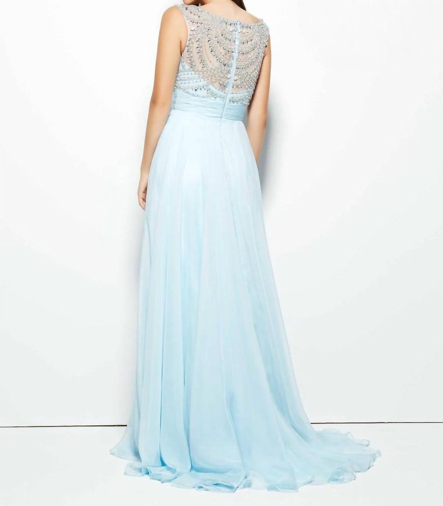 Mac Duggal - Rhinestone Ball Gown with Side Slit