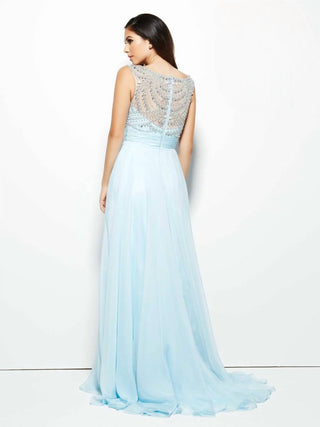 Mac Duggal - Rhinestone Ball Gown with Side Slit