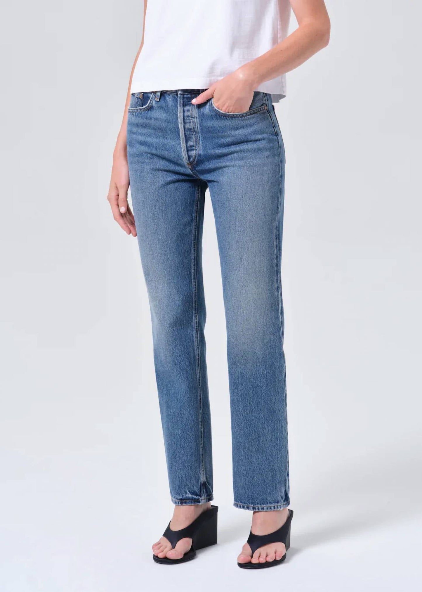 Agolde - Women's Lana Relaxed Straight Jeans