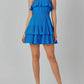 Baby Pink - Pleated Tiered Elastic Detail Mini Dress