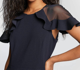 Joseph Ribkoff - Sheer Shoulder Dress