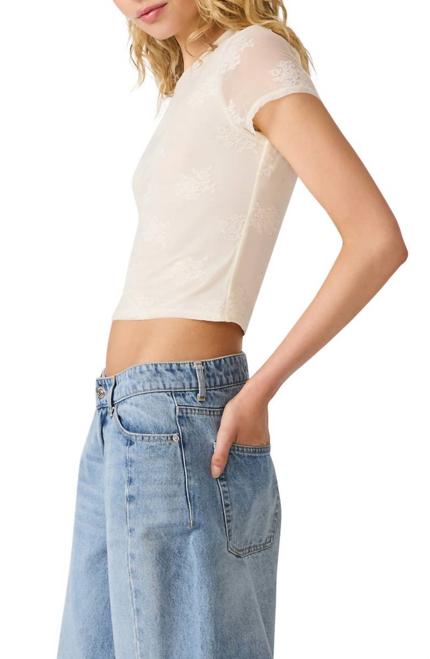 Steve Madden - Peyton Knit Lace Top
