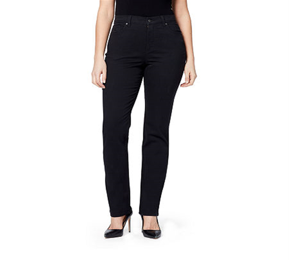 Gloria Vanderbilt Women's Amanda Classic Straight Jeans Black Size -10