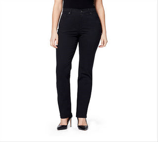 Gloria Vanderbilt Women's Amanda Classic Straight Jeans Black Size -10