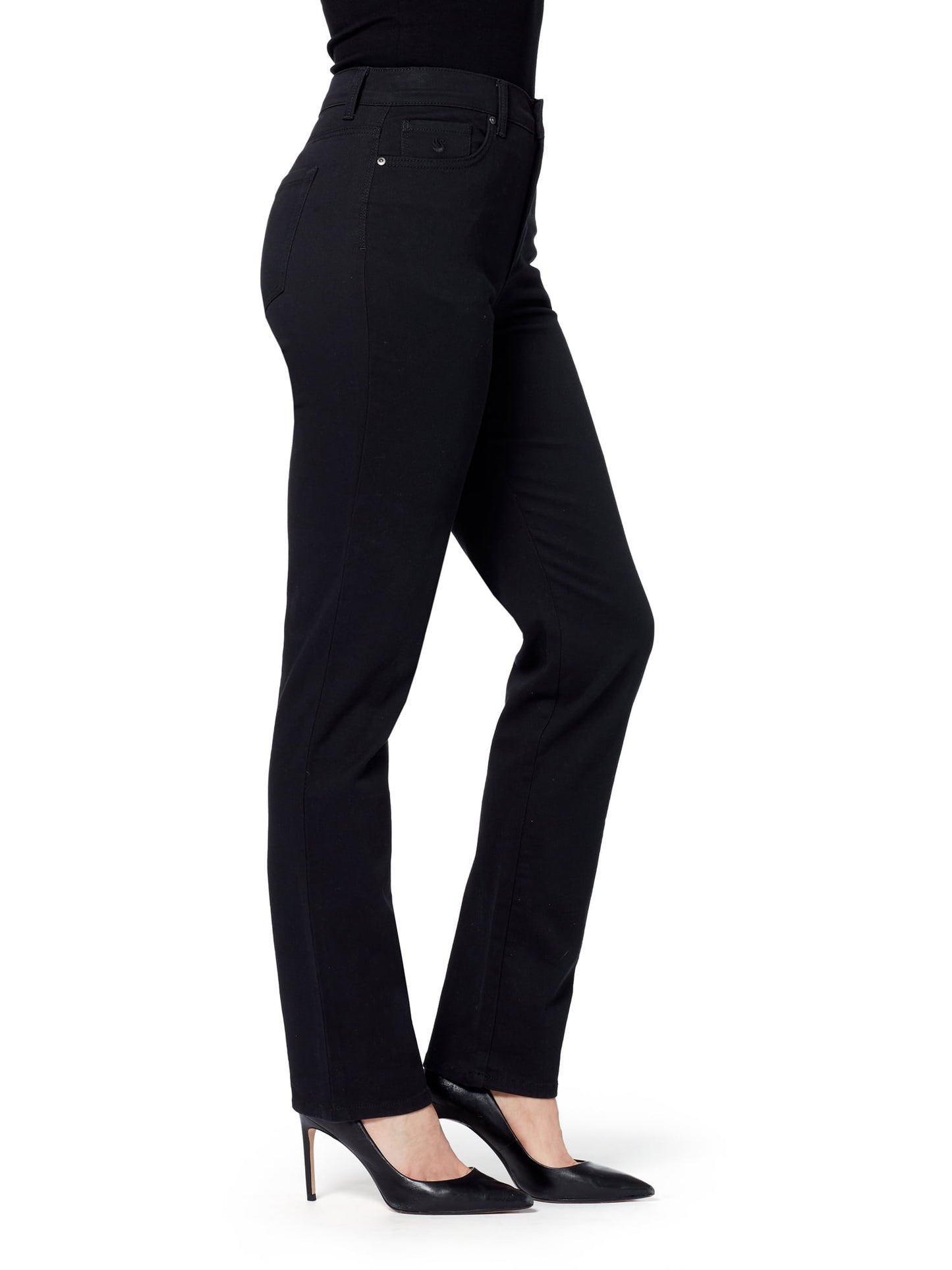 Gloria Vanderbilt Women's Amanda Classic Straight Jeans Black Size 14