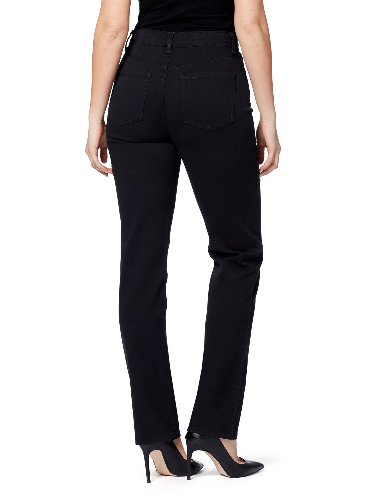 Gloria Vanderbilt Women's Amanda Classic Straight Jeans Black Size 14