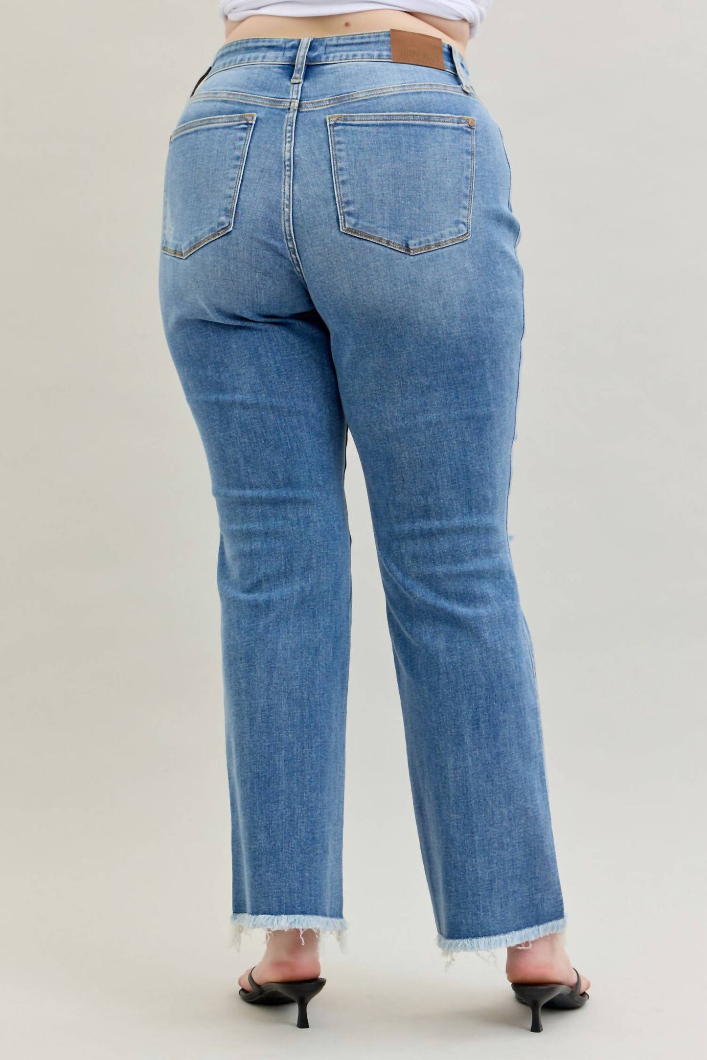 Judy Blue - Women's Destroyed Fray Bootcut Jeans