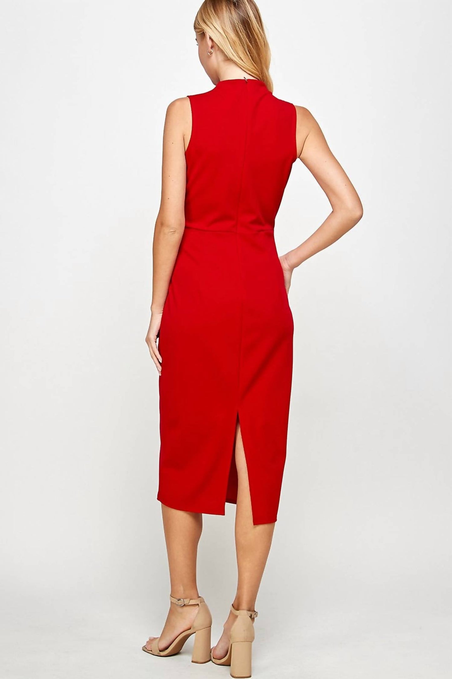 2 Hearts Apparel - Mock Neck Midi Dress