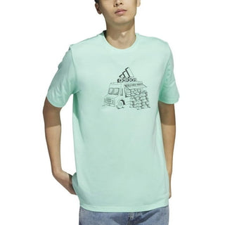 Adidas Men's Short Sleeve Crewneck Food Truck T-Shirt