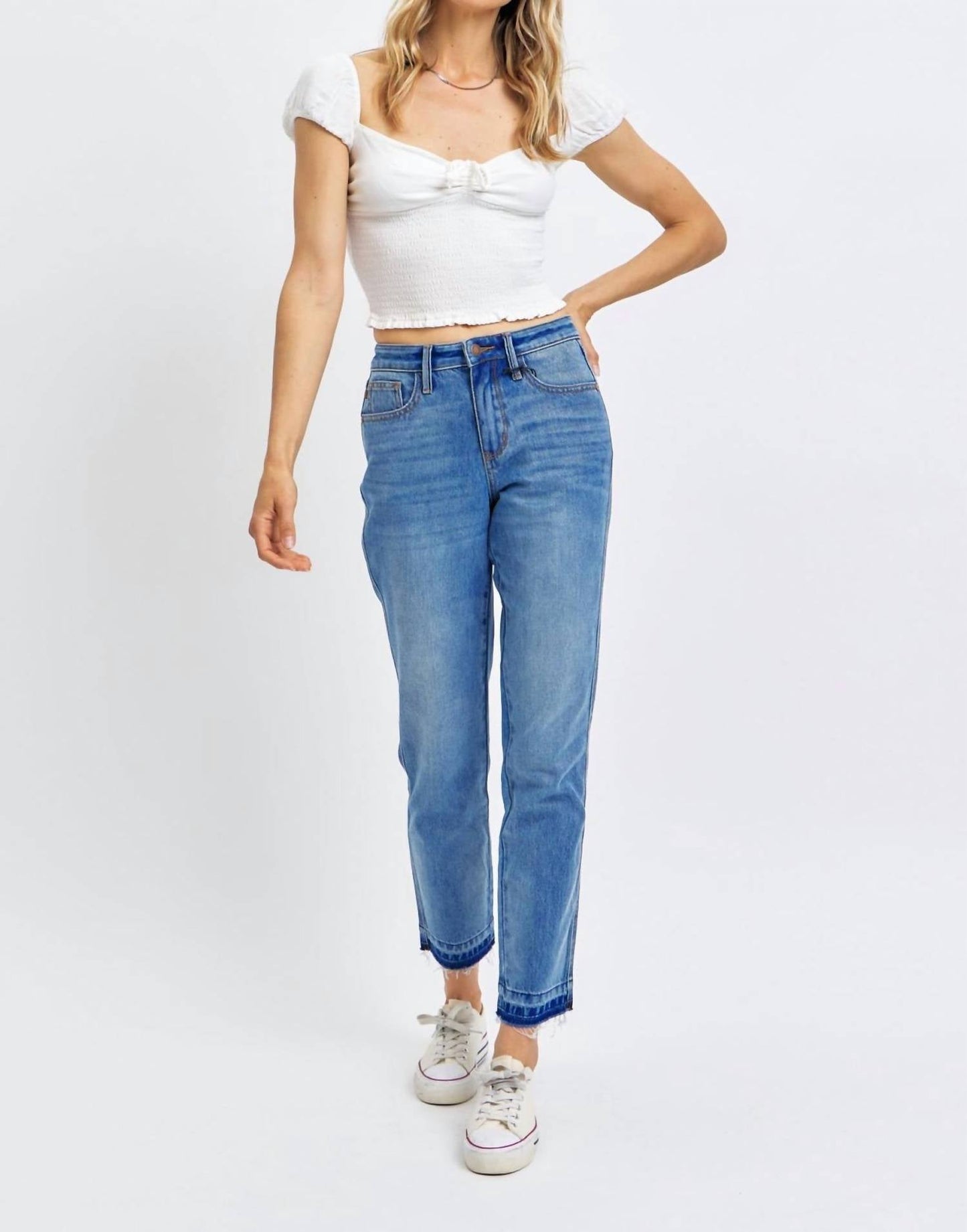 Judy Blue - Rigid Magic Release Hem Boyfriend Jeans