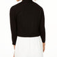 Calvin Klein Women's Long Sleeve Cropped Cardigan Black Size Large