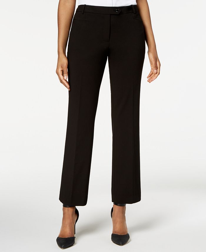 Calvin Klein Women's Modern Fit Trousers Black Size 12 Petite