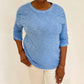 Elliott Lauren - Hannah Crew Neck Ruched Sleeve Tee