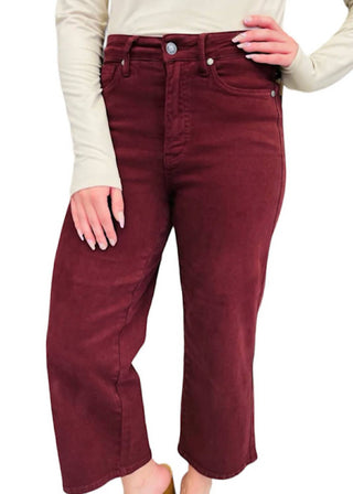Judy Blue - High Rise Wide Leg Crop Jeans