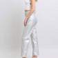 Judy Blue - High Waisted Tummy Control Faux Leather Straight Leg Pants