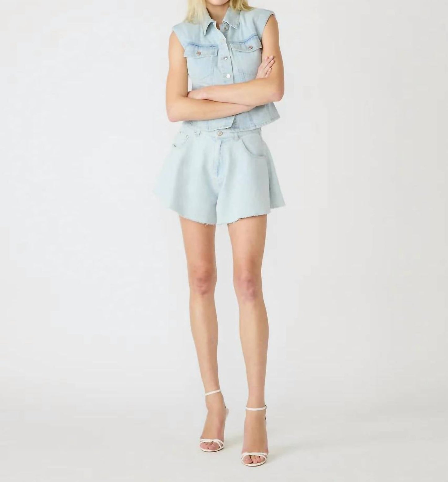 Steve Madden - Soph Raw Hem Denim Shorts