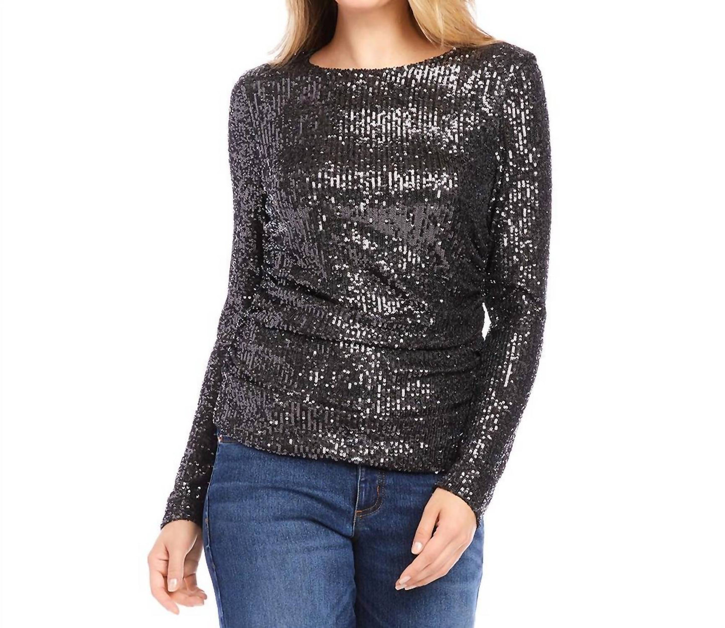 Karen Kane - Sequin Side Shirred Top