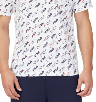Fila Men's Dominik Logo Graphic T-Shirt White Size Medium