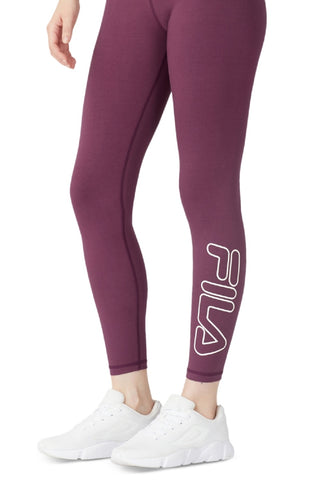 Fila Women's Strut Mid Rise Logo 7/8 Leggings Purple Size 1X