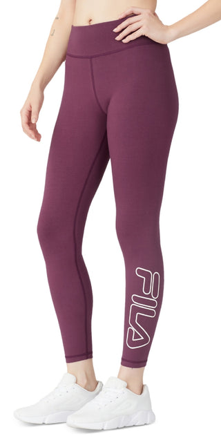 Fila Women's Strut Mid Rise Logo 7/8 Leggings Purple Size 2X
