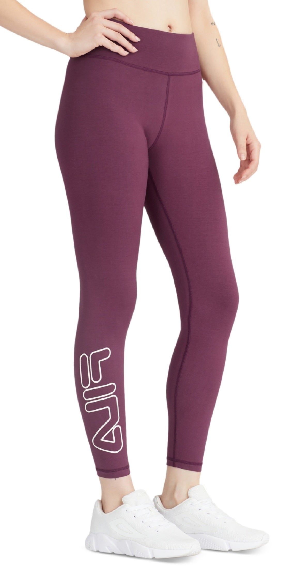 Fila Women's Strut Mid Rise Logo 7/8 Leggings Purple Size 2X