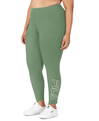 Fila Women's Strut Mid Rise Logo 7/8 Leggings Green