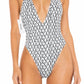 Aexae - Monogram Tie-neck One-piece Swimsuit
