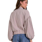 Elan - Zip Up Balloon Bomber Jacket