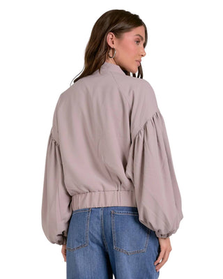 Elan - Zip Up Balloon Bomber Jacket