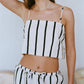 By Together - Kelsea Stripe Square Neck Top