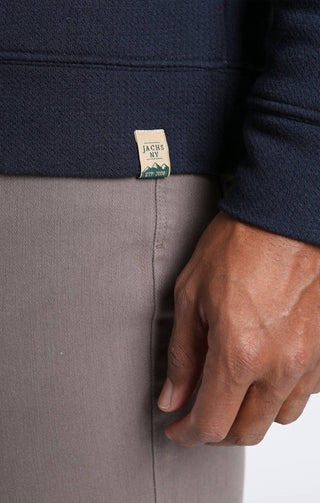 Jachs New York - Recycled Jacquard Sherpa Lined Quarter Zip Pullover Sweatshirt