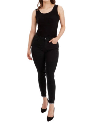 Frank Lyman - Pearl Bow Detail Slim Leg Jean