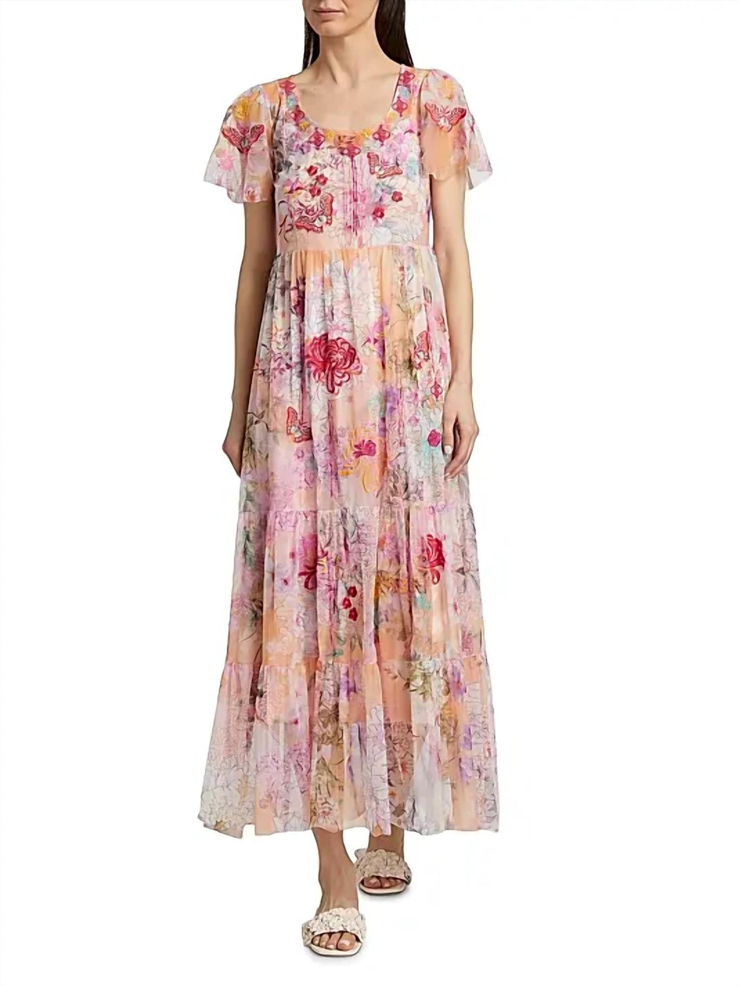 Johnny Was - Valentina Melrose Mesh Dress