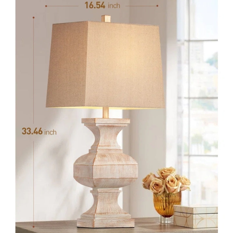 33-inch Large Retro Resin Table Lamp
