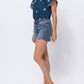 Judy Blue - Paisley Bandana Printed Jean Shorts