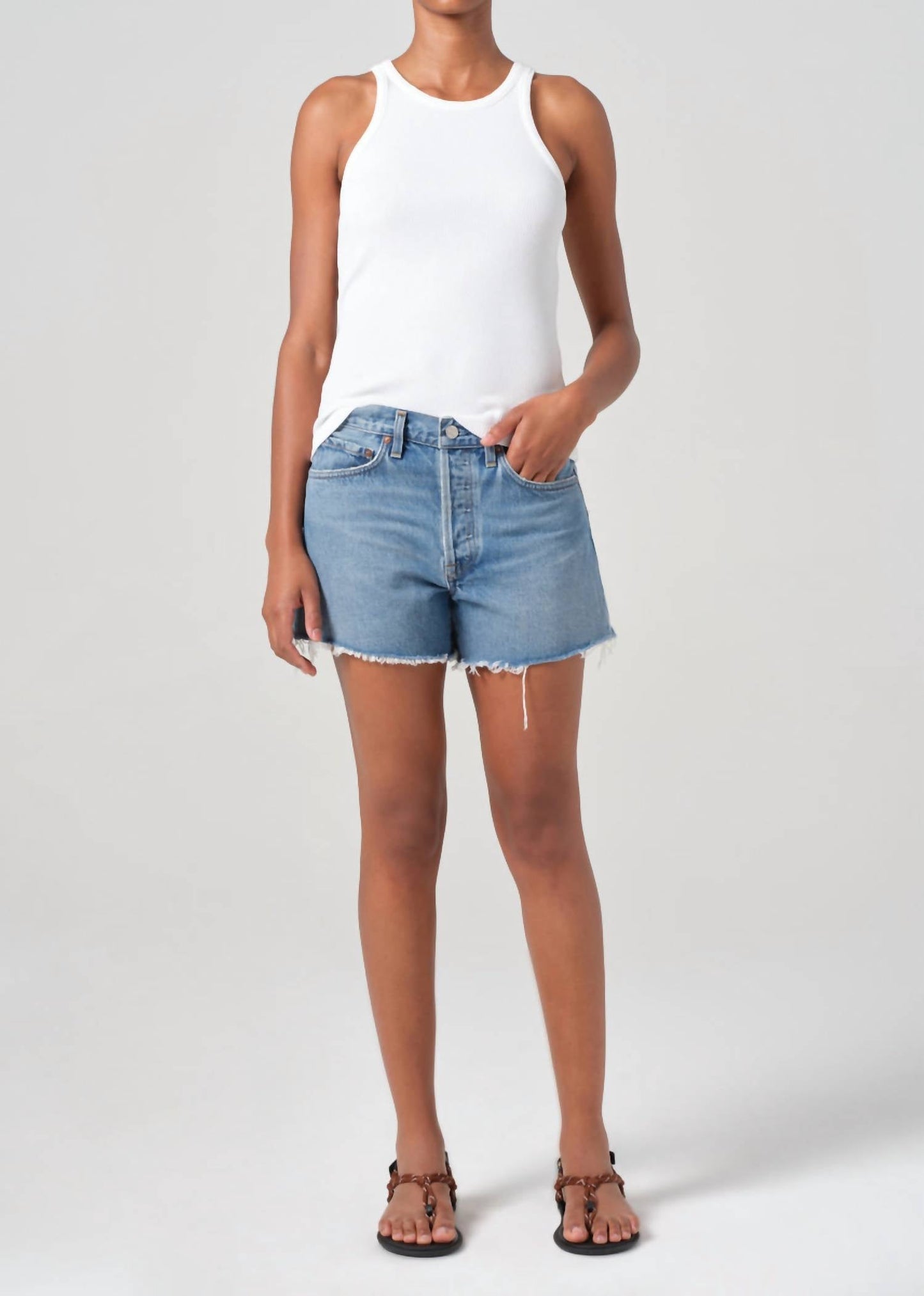 Agolde - Parker Long Loose Fit Vintage Short