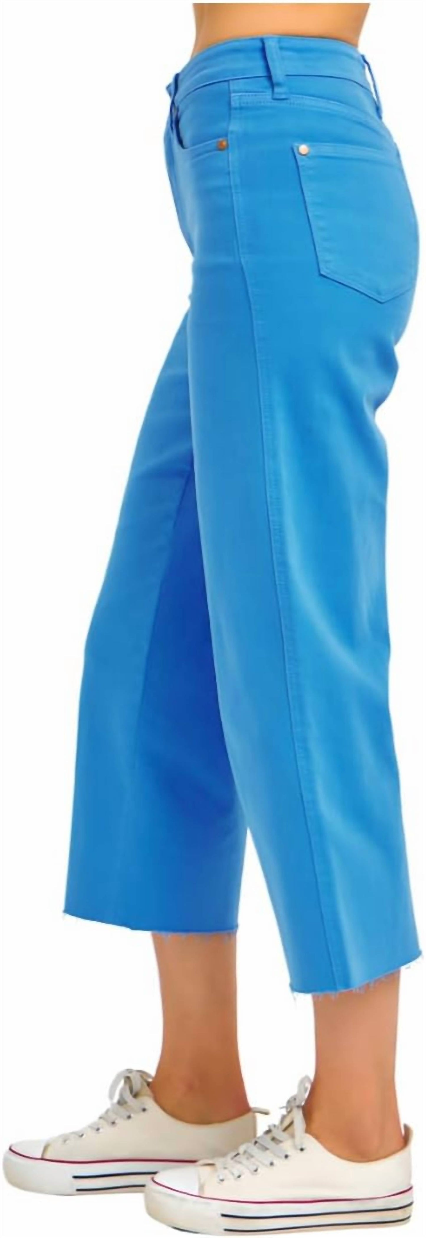 Judy Blue - High Rise Control Top Wide Leg Crop Jeans