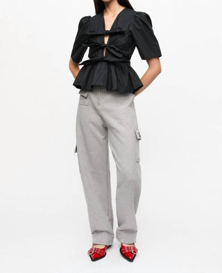 Ganni - Women's Tie Strap Blouse