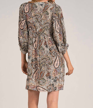 Elan - PAISLEY VNECK DRESS