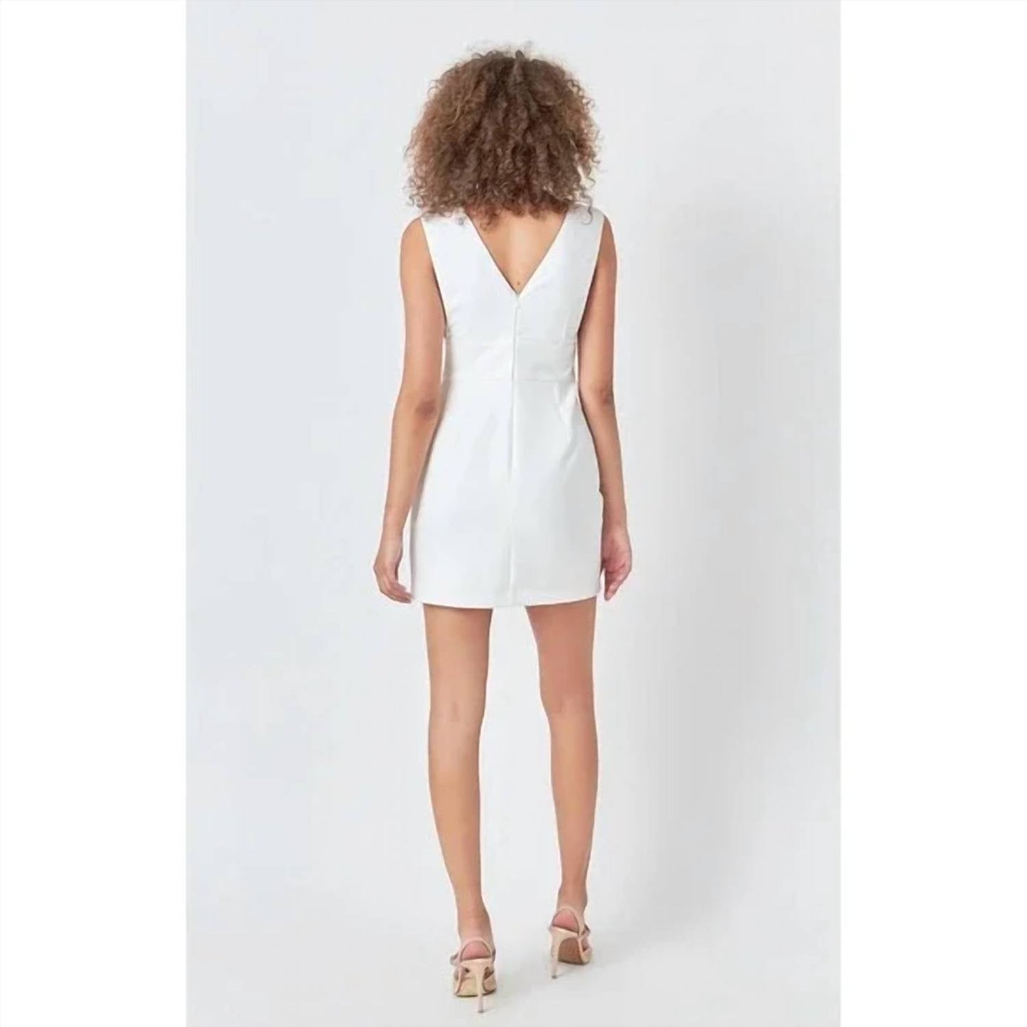 Endless Rose - Cutout V-neck Mini Dress