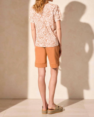 Tribal - Ruffle Sleeve Crewneck Tee