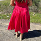 Entro - Tongue Tied Cap Sleeve Midi Dress