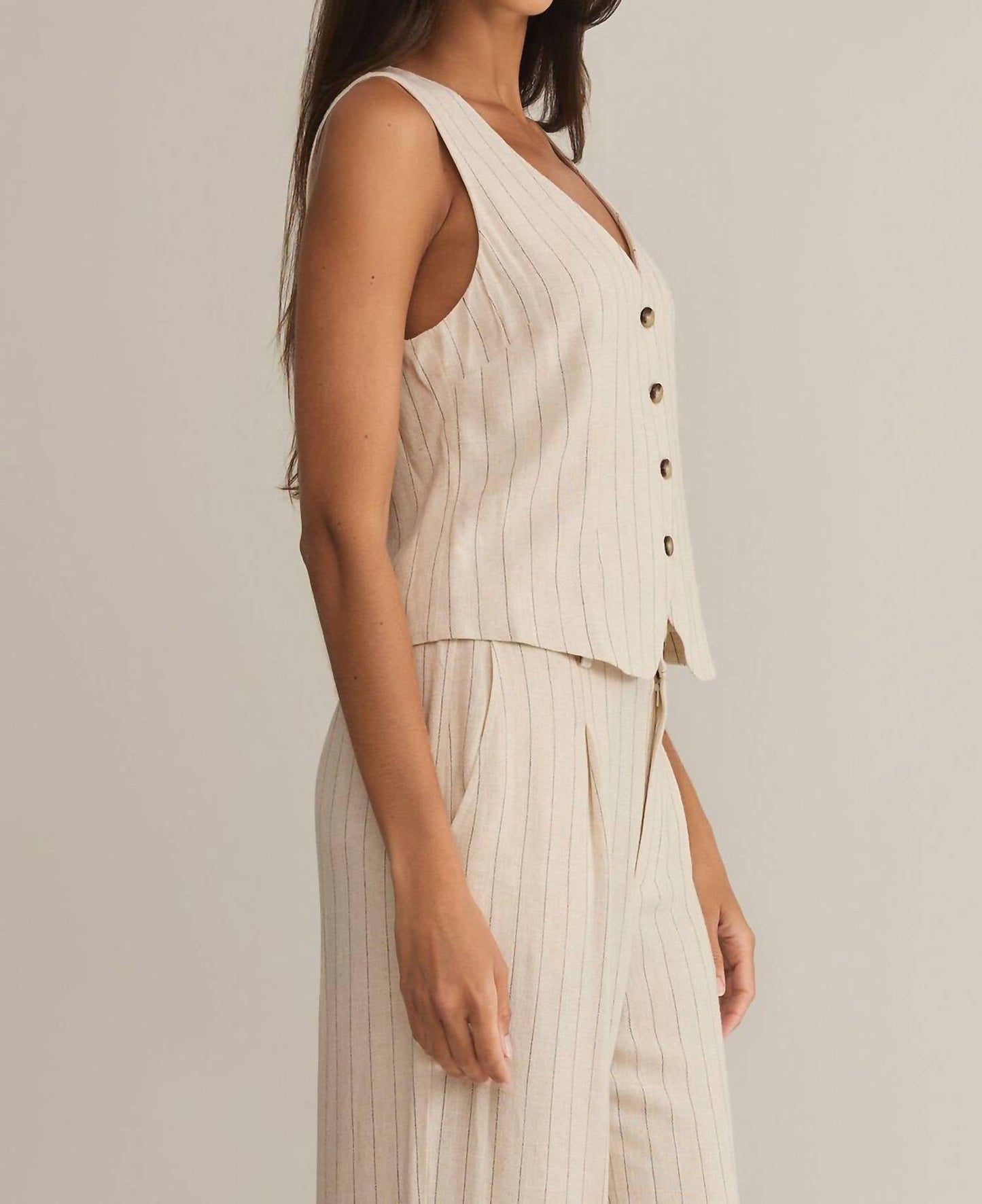 Z Supply - Belfort Pinstripe Linen Vest